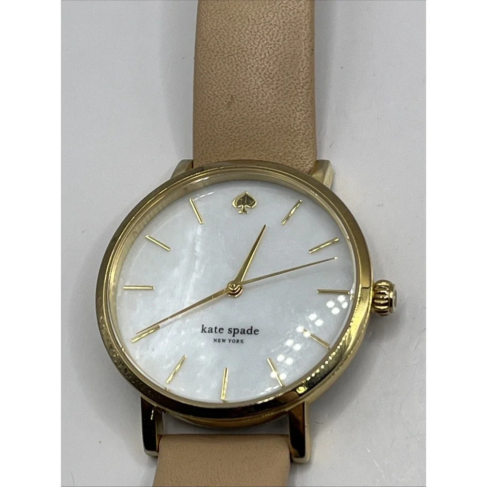 Kate Spade Metro Vachetta Women's Watch 34mm Case MOP Dial‎ 0073- New Battery